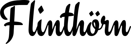 Vorschau des Bootsnamens "Flinthörn" als Schriftzug für "Bootsbeschriftung Klassisch 63"