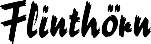 Vorschau des Bootsnamens "Flinthörn" als Schriftzug für "Bootsbeschriftung Neu 10"