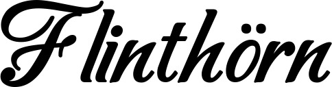 Vorschau des Bootsnamens "Flinthörn" als Schriftzug für "Bootsbeschriftung Klassisch 50"