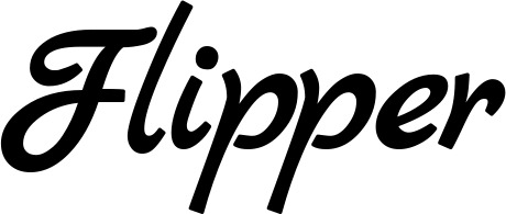 Vorschau des Bootsnamens "Flipper" als Schriftzug für "Bootsbeschriftung Klassisch 45"