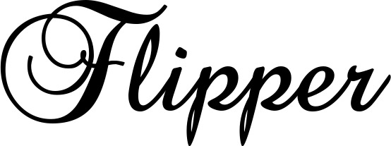 Vorschau des Bootsnamens "Flipper" als Schriftzug für "Bootsbeschriftung Klassisch 02-A"