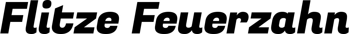 Vorschau des Bootsnamens "Flitze Feuerzahn" als Schriftzug für "Bootsbeschriftung Kursiv 04"