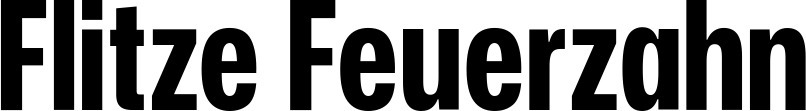 Vorschau des Bootsnamens "Flitze Feuerzahn" als Schriftzug für "Bootsbeschriftung Fett 25"