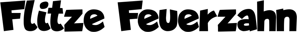 Vorschau des Bootsnamens "Flitze Feuerzahn" als Schriftzug für "Bootsbeschriftung Neu 48"