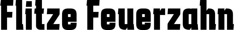 Vorschau des Bootsnamens "Flitze Feuerzahn" als Schriftzug für "Bootsbeschriftung Fett 41"