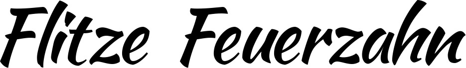 Vorschau des Bootsnamens "Flitze Feuerzahn" als Schriftzug für "Bootsbeschriftung Klassisch 73"