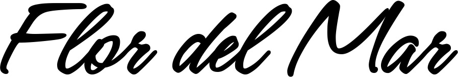 Vorschau des Bootsnamens "Flor del Mar" als Schriftzug für "Bootsbeschriftung Klassisch 71"