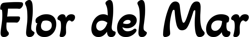 Vorschau des Bootsnamens "Flor del Mar" als Schriftzug für "Bootsbeschriftung Klassisch 103"