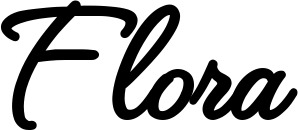 Vorschau des Bootsnamens "Flora" als Schriftzug für "Bootsbeschriftung Klassisch 111"