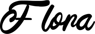 Vorschau des Bootsnamens "Flora" als Schriftzug für "Bootsbeschriftung Klassisch 102"