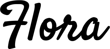 Vorschau des Bootsnamens "Flora" als Schriftzug für "Bootsbeschriftung Klassisch 96"