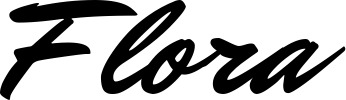 Vorschau des Bootsnamens "Flora" als Schriftzug für "Bootsbeschriftung Klassisch 82"