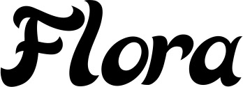 Vorschau des Bootsnamens "Flora" als Schriftzug für "Bootsbeschriftung Klassisch 33"