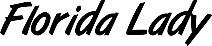 Vorschau des Bootsnamens "Florida Lady" als Schriftzug für "Bootsbeschriftung Klassisch 38"