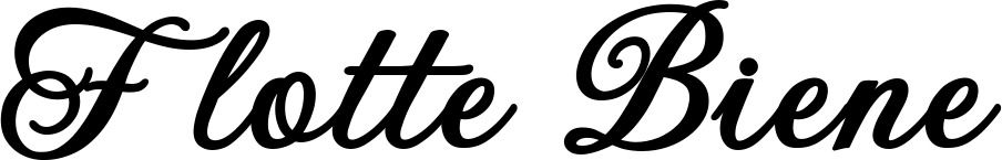 Vorschau des Bootsnamens "Flotte Biene" als Schriftzug für "Bootsbeschriftung Klassisch 69"