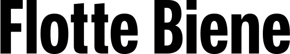 Vorschau des Bootsnamens "Flotte Biene" als Schriftzug für "Bootsbeschriftung Fett 25"