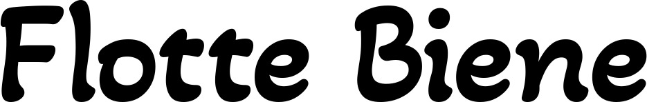 Vorschau des Bootsnamens "Flotte Biene" als Schriftzug für "Bootsbeschriftung Klassisch 103"