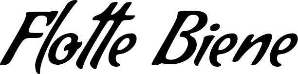 Vorschau des Bootsnamens "Flotte Biene" als Schriftzug für "Bootsbeschriftung Klassisch 57"