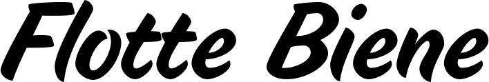 Vorschau des Bootsnamens "Flotte Biene" als Schriftzug für "Bootsbeschriftung Klassisch 19"
