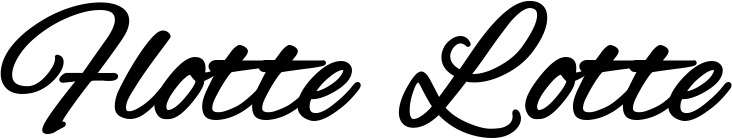 Vorschau des Bootsnamens "Flotte Lotte" als Schriftzug für "Bootsbeschriftung Klassisch 35"
