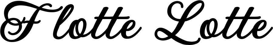 Vorschau des Bootsnamens "Flotte Lotte" als Schriftzug für "Bootsbeschriftung Klassisch 69"
