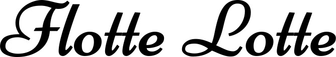 Vorschau des Bootsnamens "Flotte Lotte" als Schriftzug für "Bootsbeschriftung Klassisch 84"