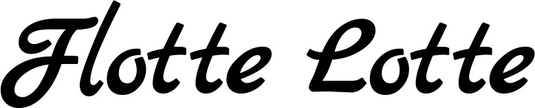 Vorschau des Bootsnamens "Flotte Lotte" als Schriftzug für "Bootsbeschriftung Klassisch 45"