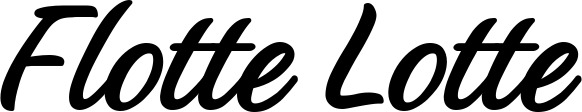 Vorschau des Bootsnamens "Flotte Lotte" als Schriftzug für "Bootsbeschriftung Klassisch 48"