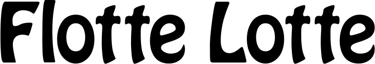 Vorschau des Bootsnamens "Flotte Lotte" als Schriftzug für "Bootsbeschriftung Fett 01"