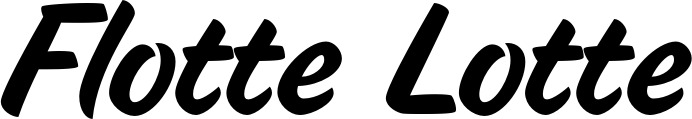 Vorschau des Bootsnamens "Flotte Lotte" als Schriftzug für "Style Klassisch 19"