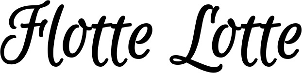 Vorschau des Bootsnamens "Flotte Lotte" als Schriftzug für "Bootsbeschriftung Klassisch 105"