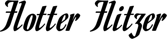 Vorschau des Bootsnamens "Flotter Flitzer" als Schriftzug für "Bootsbeschriftung Klassisch 93"