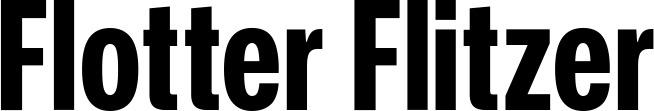 Vorschau des Bootsnamens "Flotter Flitzer" als Schriftzug für "Bootsbeschriftung Fett 25"
