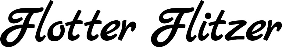 Vorschau des Bootsnamens "Flotter Flitzer" als Schriftzug für "Bootsbeschriftung Klassisch 45"