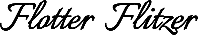 Vorschau des Bootsnamens "Flotter Flitzer" als Schriftzug für "Bootsbeschriftung Klassisch 58"