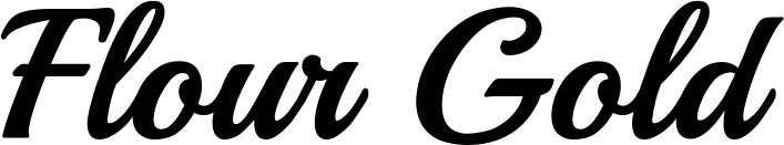 Vorschau des Bootsnamens "Flour Gold" als Schriftzug für "Bootsbeschriftung Klassisch 86"