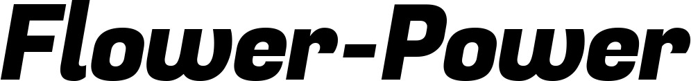 Vorschau des Bootsnamens "Flower-Power" als Schriftzug für "Bootsbeschriftung Kursiv 04"