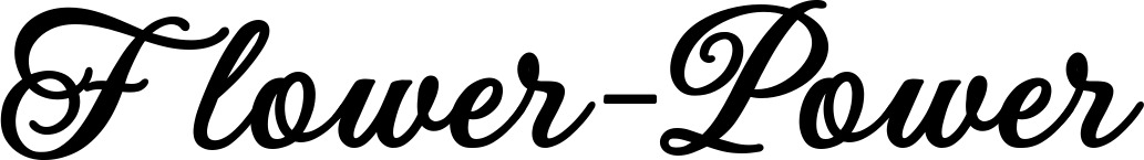 Vorschau des Bootsnamens "Flower-Power" als Schriftzug für "Bootsbeschriftung Klassisch 69"