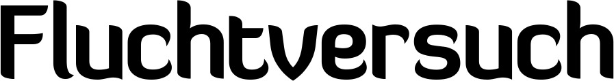 Vorschau des Bootsnamens "Fluchtversuch" als Schriftzug für "Bootsbeschriftung Normal 06"