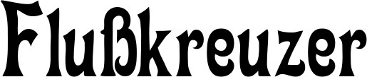 Vorschau des Bootsnamens "Flußkreuzer" als Schriftzug für "Bootsbeschriftung Neu 44"