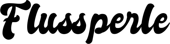 Vorschau des Bootsnamens "Flussperle" als Schriftzug für "Bootsbeschriftung Klassisch 41"