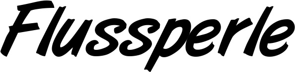 Vorschau des Bootsnamens "Flussperle" als Schriftzug für "Style Klassisch 38"