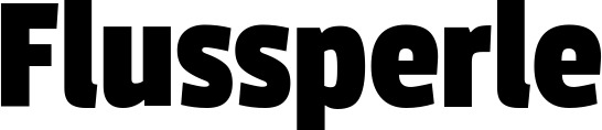Vorschau des Bootsnamens "Flussperle" als Schriftzug für "Bootsbeschriftung Fett 30"