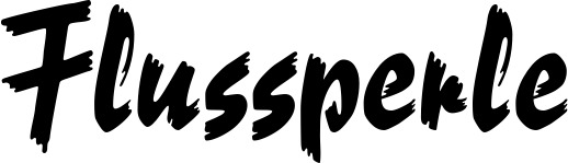 Vorschau des Bootsnamens "Flussperle" als Schriftzug für "Bootsbeschriftung Neu 10"