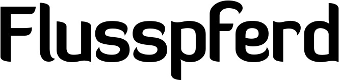 Vorschau des Bootsnamens "Flusspferd" als Schriftzug für "Bootsbeschriftung Normal 06"