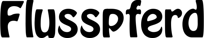 Vorschau des Bootsnamens "Flusspferd" als Schriftzug für "Bootsbeschriftung Fett 01"
