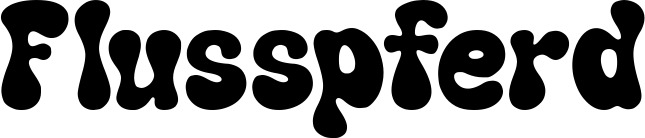 Vorschau des Bootsnamens "Flusspferd" als Schriftzug für "Bootsbeschriftung Neu 62"