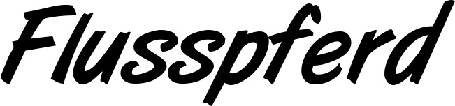 Vorschau des Bootsnamens "Flusspferd" als Schriftzug für "Style Klassisch 38"