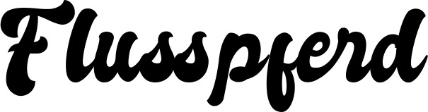 Vorschau des Bootsnamens "Flusspferd" als Schriftzug für "Bootsbeschriftung Klassisch 41"