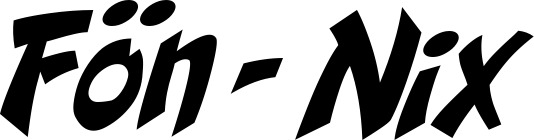 Vorschau des Bootsnamens "Fön-Nix" als Schriftzug für "Bootsbeschriftung Klassisch 31"